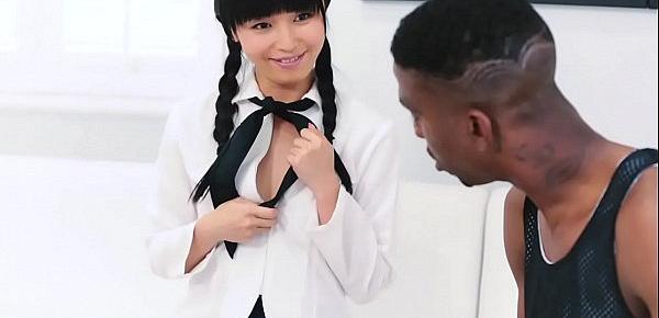  Petite japanese fucked by black dick